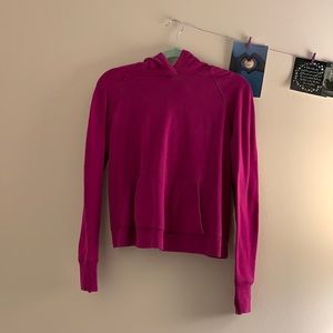 Athleta Girl XL (14) pink long sleeve with hoodie
